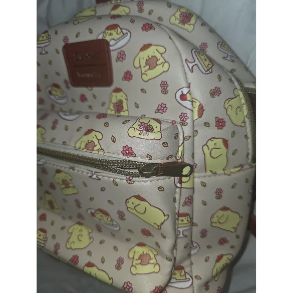 Loungefly Hello kitty pompompurin pudding mini backpack bookbag purse tote bag!